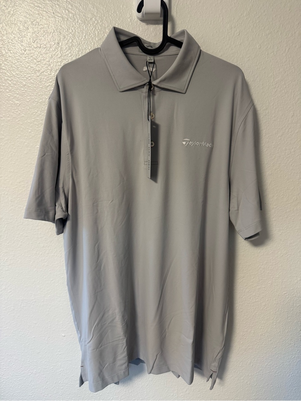 Sun Day Red TaylorMade Men's Light Gray Performance Golf Polo